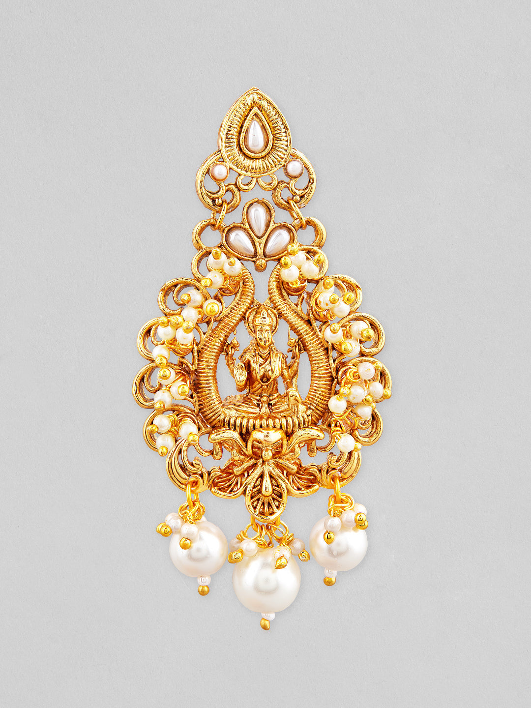 Rubans Gold-Toned Classic Drop Earrings Gold
