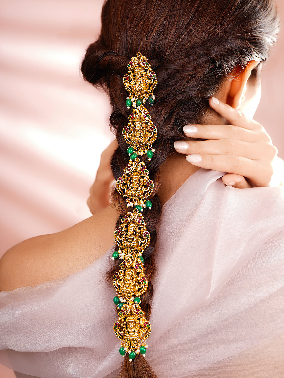 Gold Plated Temple Goddess Hair Accessory Set フリーサイズ