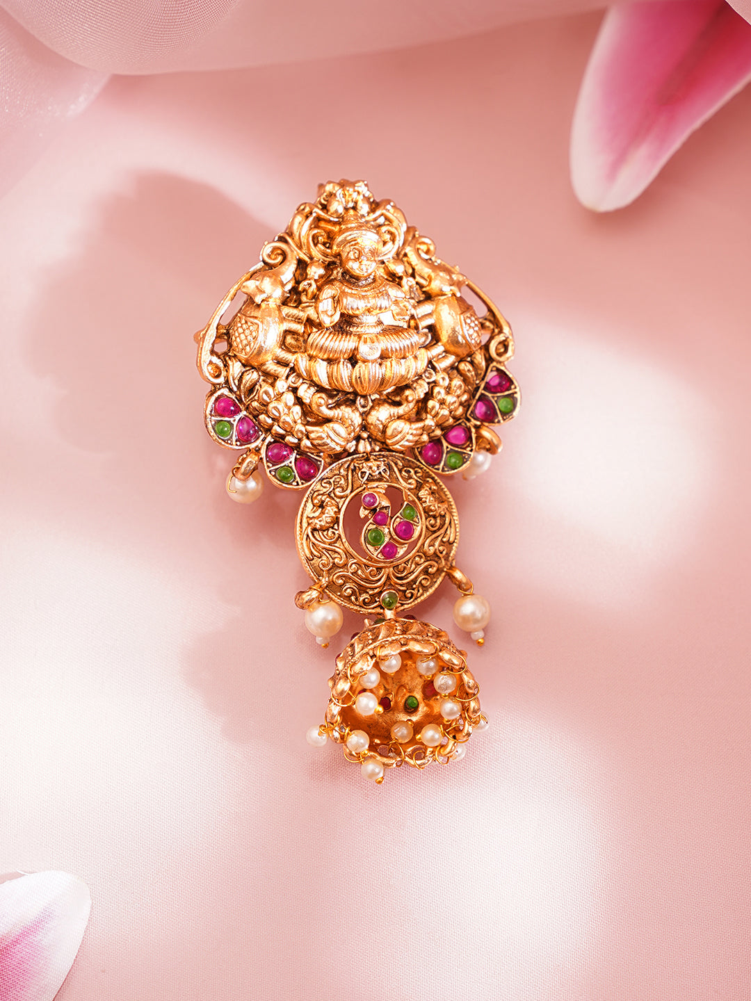 Temple Inspired Gold Bridal Braid Hair Accessory フリーサイズ
