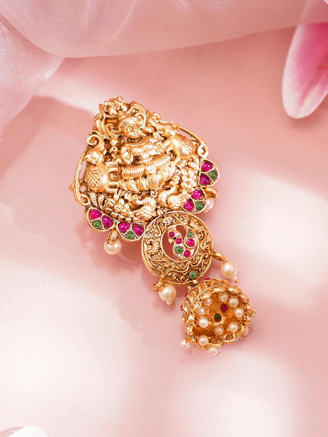Temple Inspired Gold Bridal Braid Hair Accessory フリーサイズ