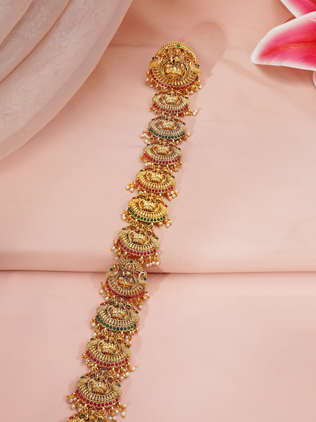 【Rubans】 Gold Plated Royal Yali Antique Gold Temple Hair Chain｜ゴールドメッキ ロイヤル ヤーリ アンティークゴールド テンプル ヘアチェーン