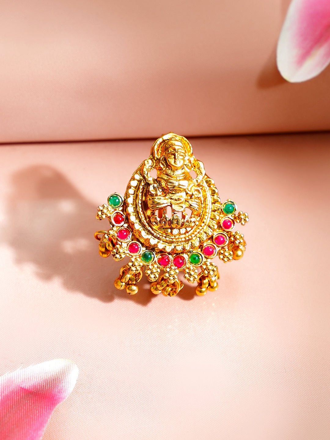 【Rubans】 Gold Plated Divine Lakshmi Antique Gold Braid Hair Pin Set｜ゴールドメッキ ラクシュミー アンティークゴールド 三つ編み用ヘアピン 9本セット
