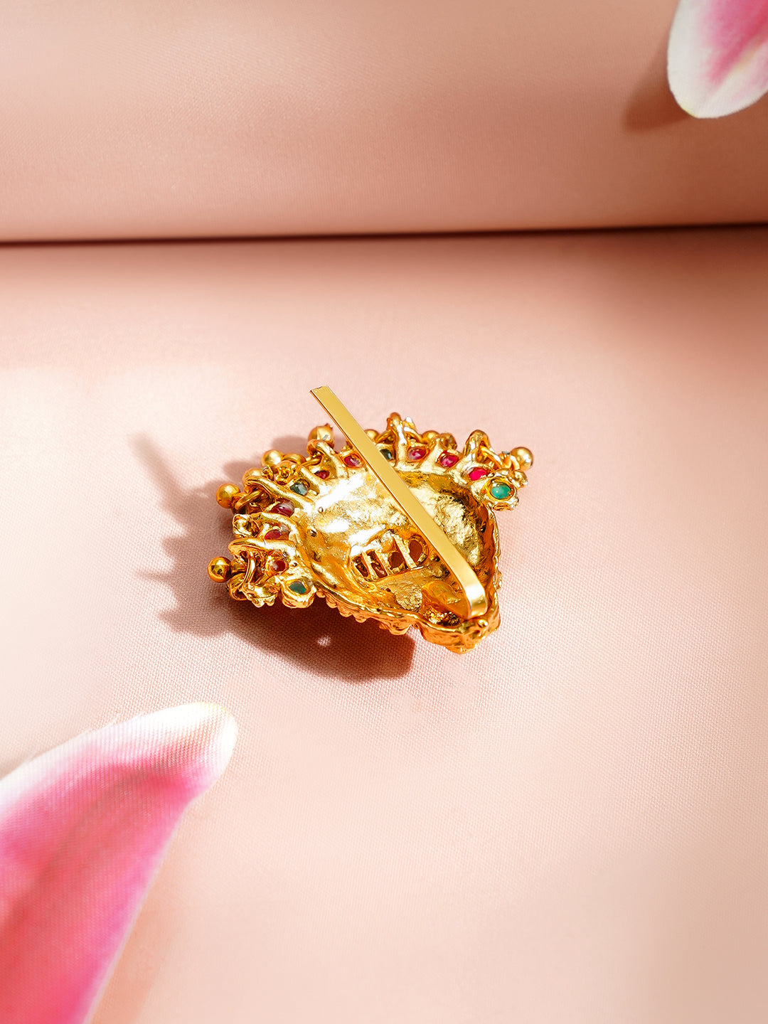 【Rubans】 Gold Plated Divine Lakshmi Antique Gold Braid Hair Pin Set｜ゴールドメッキ ラクシュミー アンティークゴールド 三つ編み用ヘアピン 9本セット