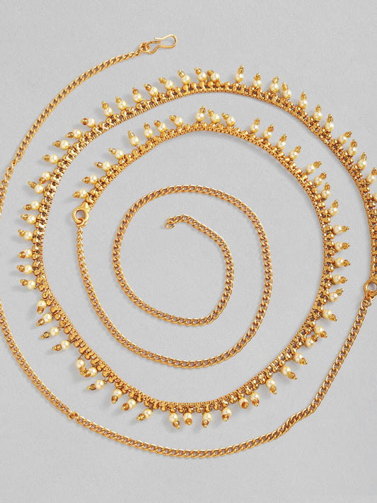Rubans Gold Plated and Beaded Kamarbandh Gold