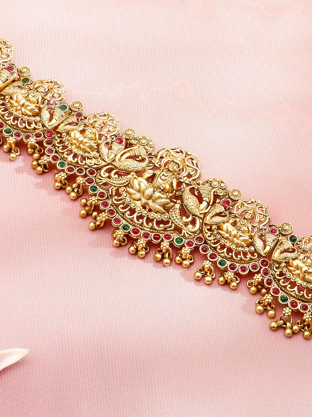 Laxmi Motif Golden Kamarbandh フリーサイズ