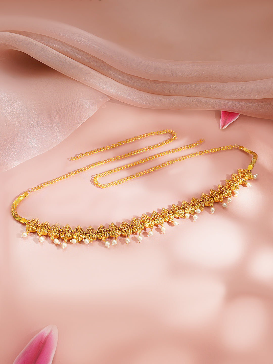 Golden Temple Pearl Waist Chain Length - L:38