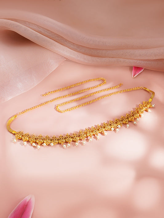 Golden Temple Pearl Waist Chain Length - L:38