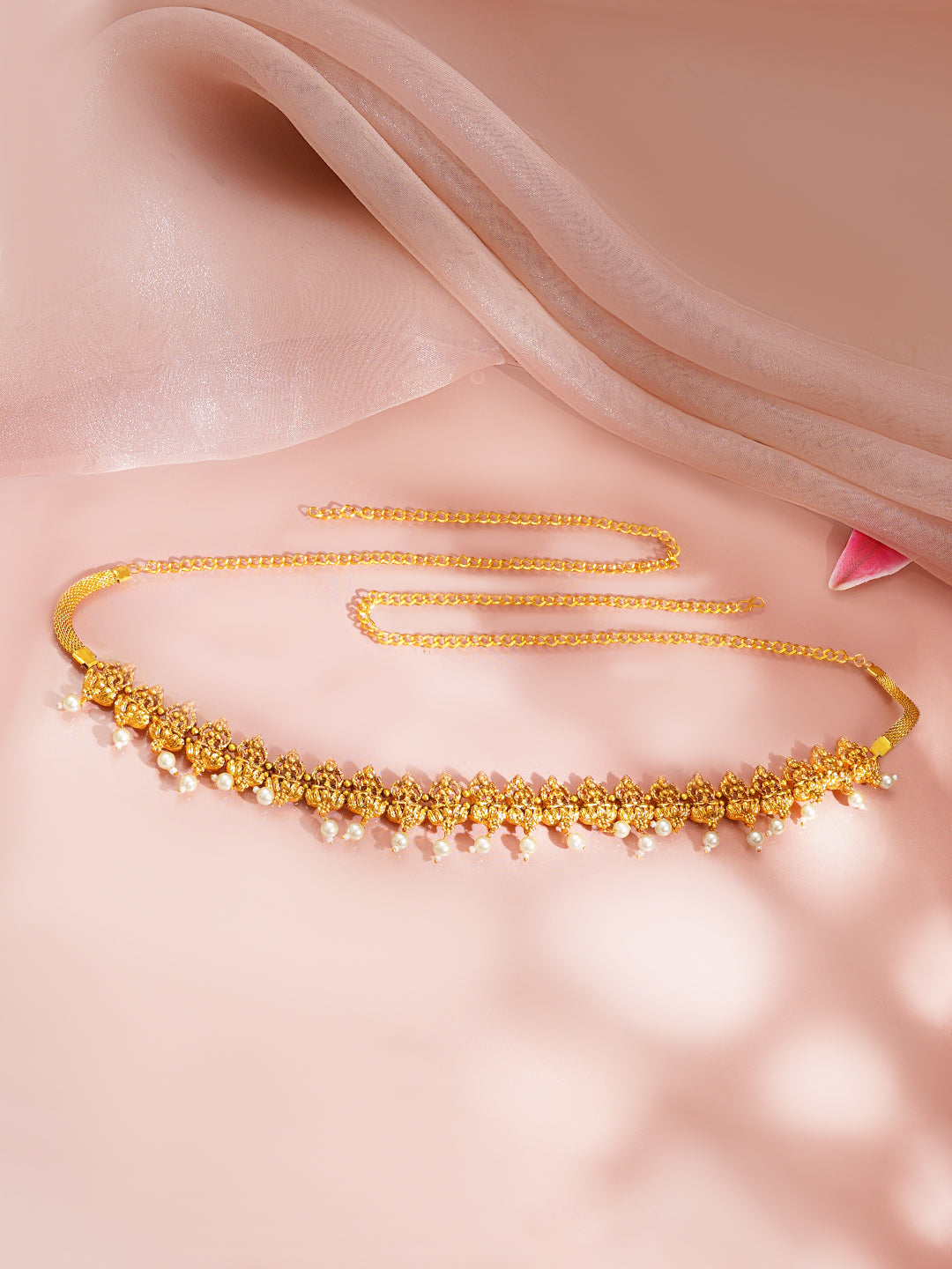Golden Temple Pearl Waist Chain Length - L:38