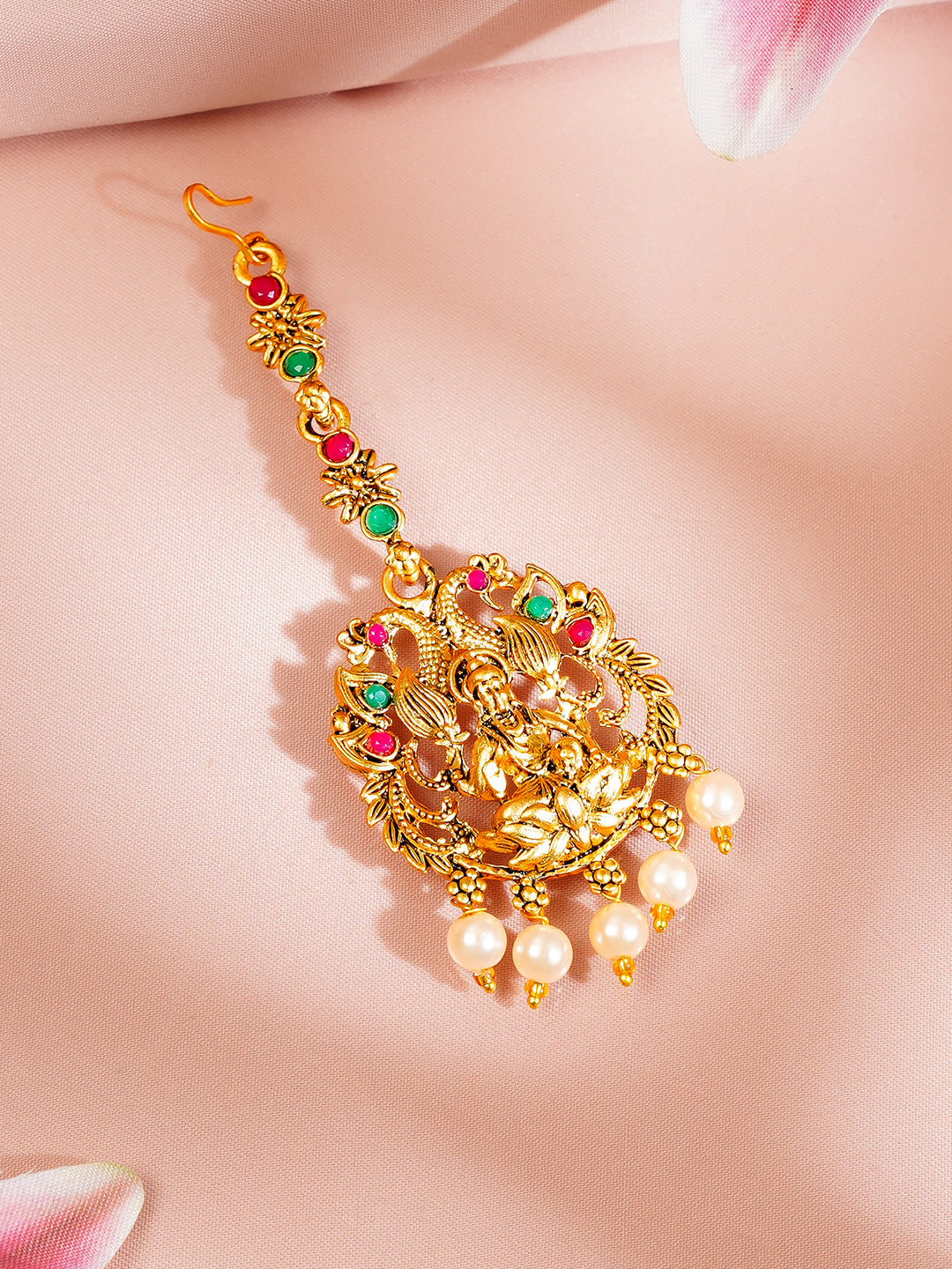 【Rubans】 Gold Plated Lakshmi Temple Maang Tikka｜ゴールドメッキ ラクシュミー テンプル マーンティッカ