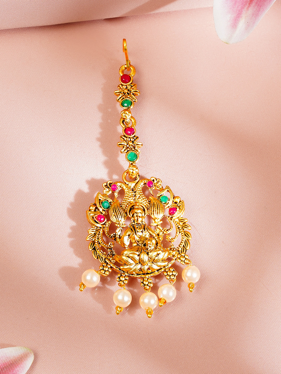 【Rubans】 Gold Plated Lakshmi Temple Maang Tikka｜ゴールドメッキ ラクシュミー テンプル マーンティッカ