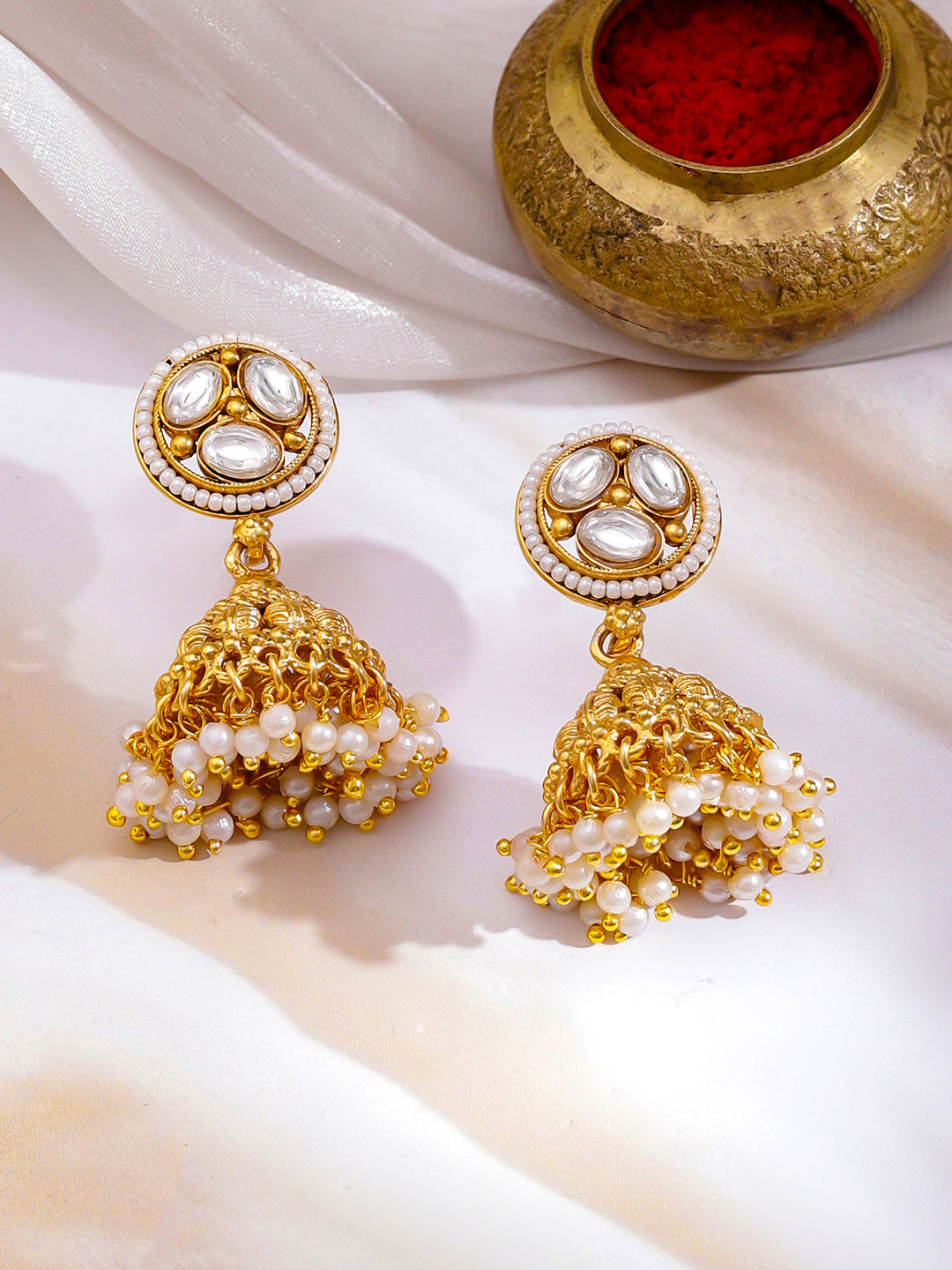 Devotional Glam Lakshmi Temple Necklace Set フリーサイズ
