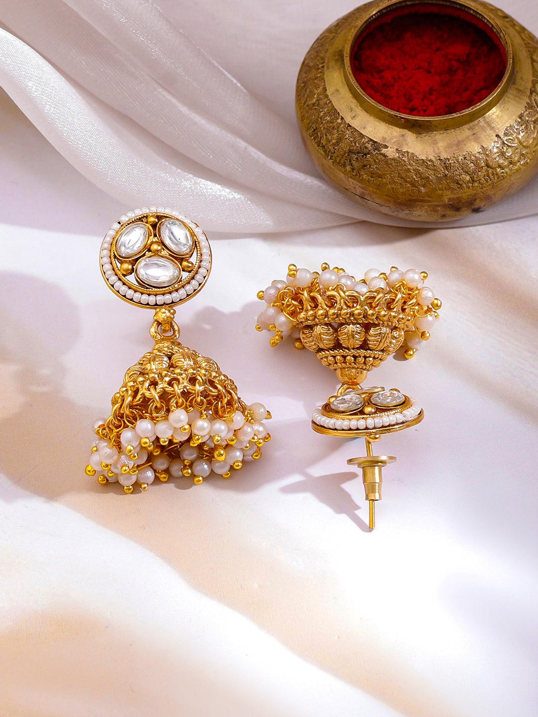 Devotional Glam Lakshmi Temple Necklace Set フリーサイズ