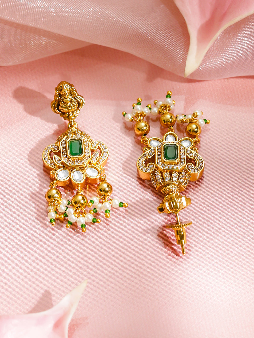 Lakshmi with Elephant Motif Necklace Set フリーサイズ