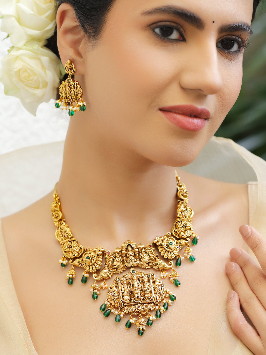 Divine Blessings Green Necklace Set フリーサイズ