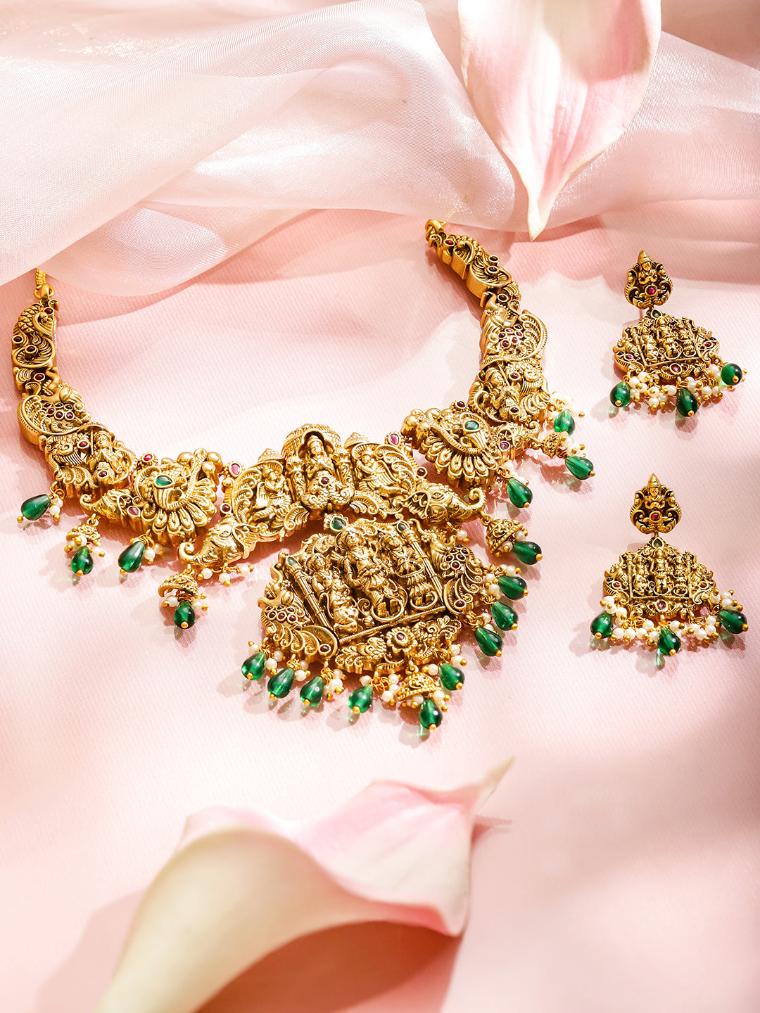 Divine Blessings Green Necklace Set フリーサイズ