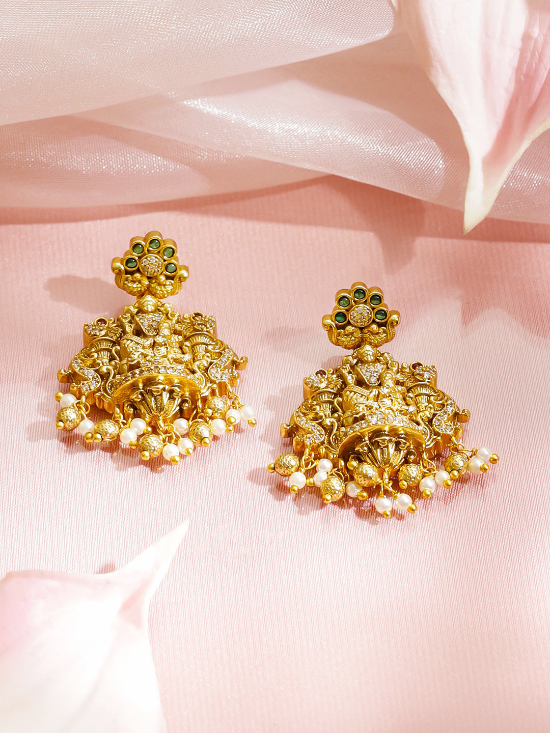 Royal Lakshmi Motif Necklace Set フリーサイズ
