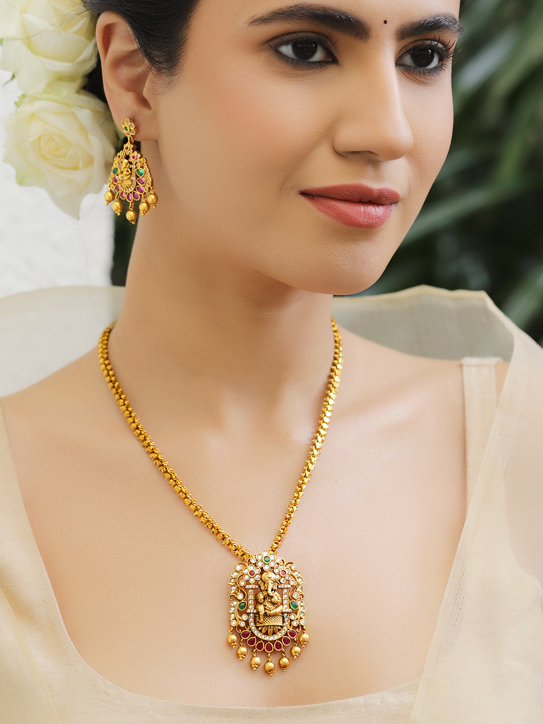 Lord Ganesha Blessing Necklace Set フリーサイズ