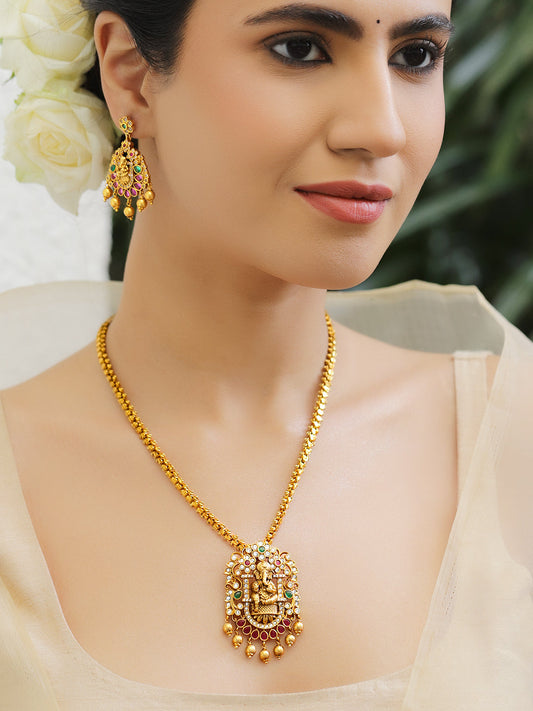 Lord Ganesha Blessing Necklace Set フリーサイズ