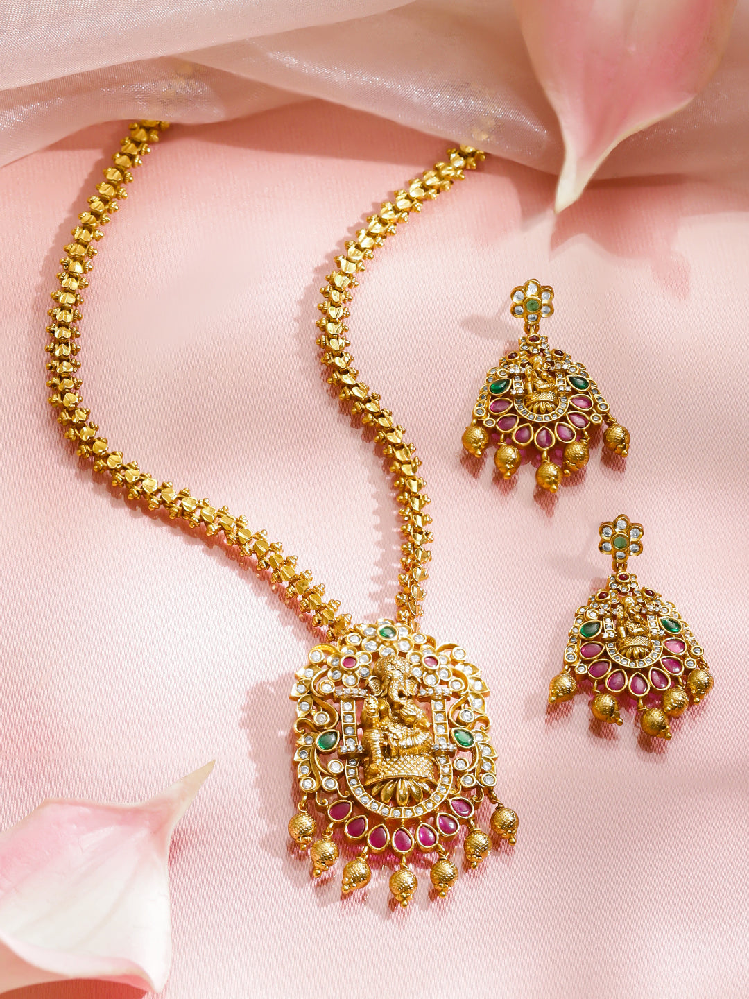 Lord Ganesha Blessing Necklace Set フリーサイズ