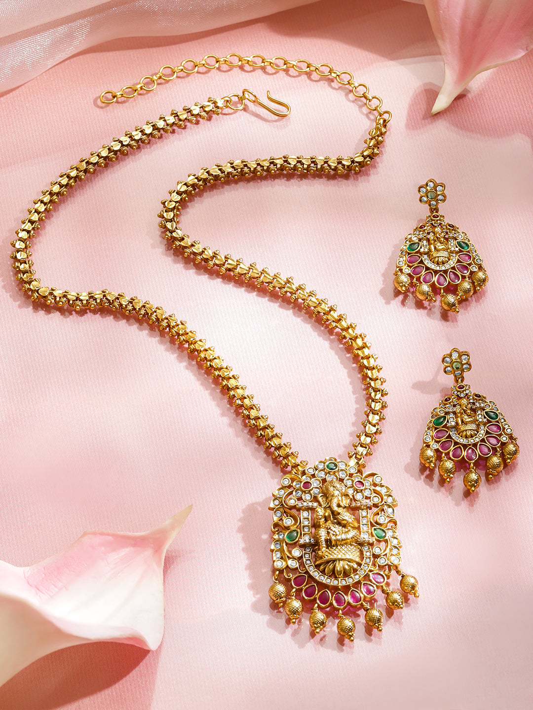 Lord Ganesha Blessing Necklace Set フリーサイズ