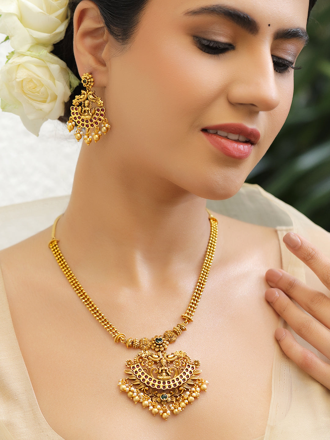 Royal Lakshmi Sacred Temple Necklace フリーサイズ