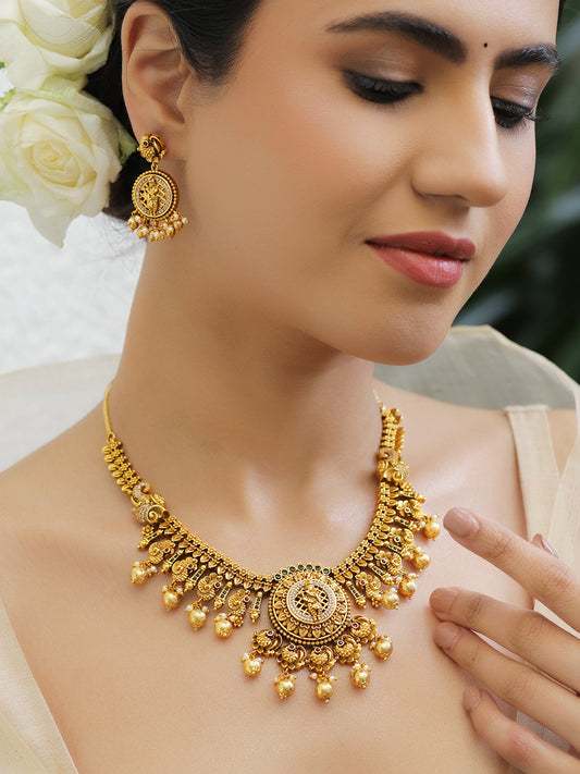 Lord Krishna Temple Necklace Set フリーサイズ