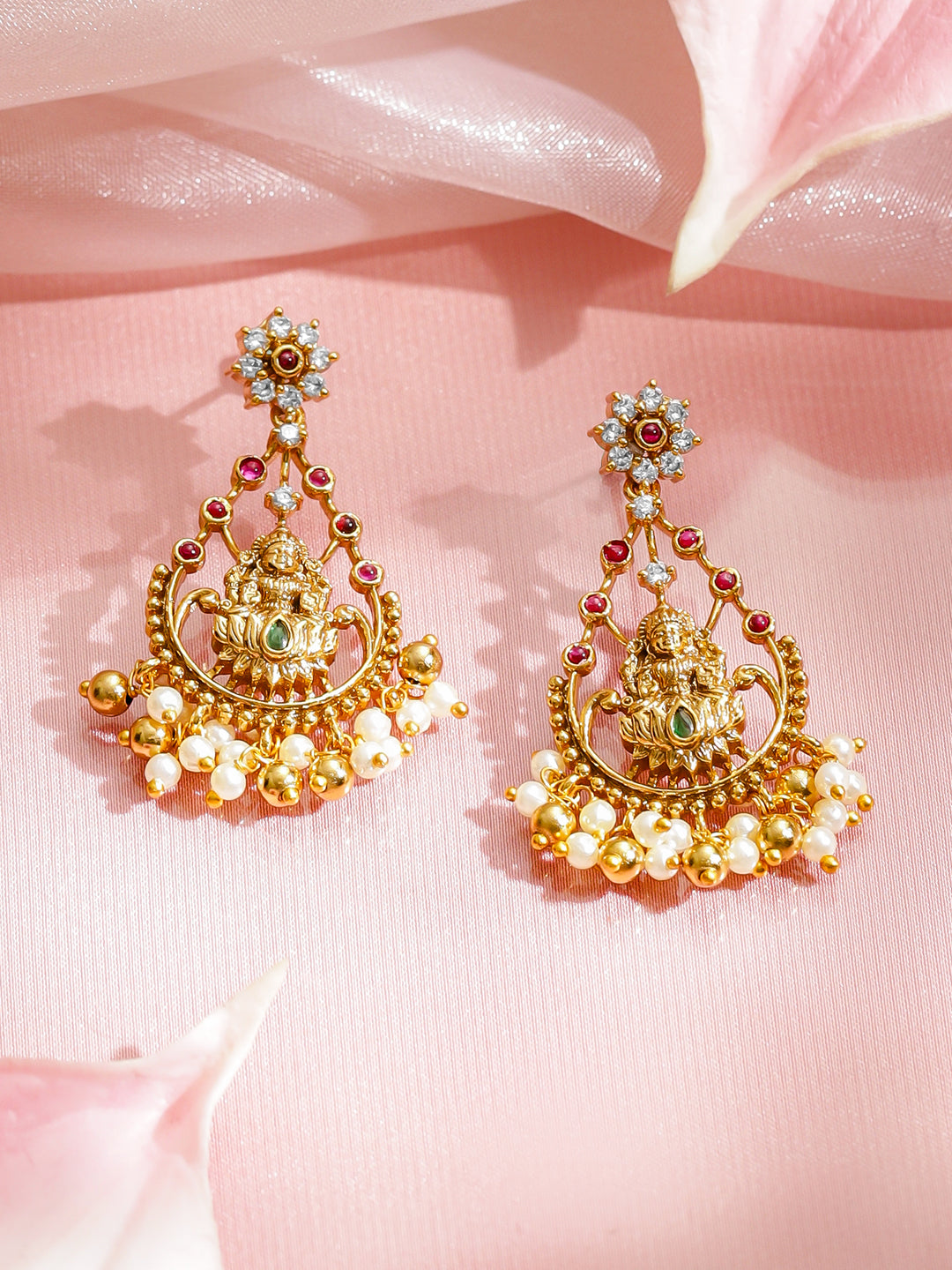 Pink-Green Spark Lakshmi Necklace Set フリーサイズ