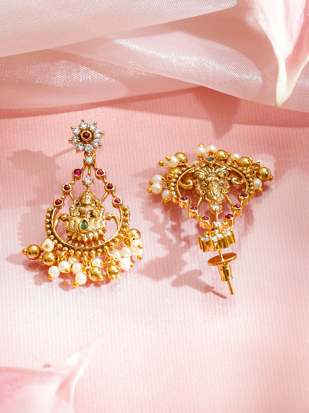 Pink-Green Spark Lakshmi Necklace Set フリーサイズ