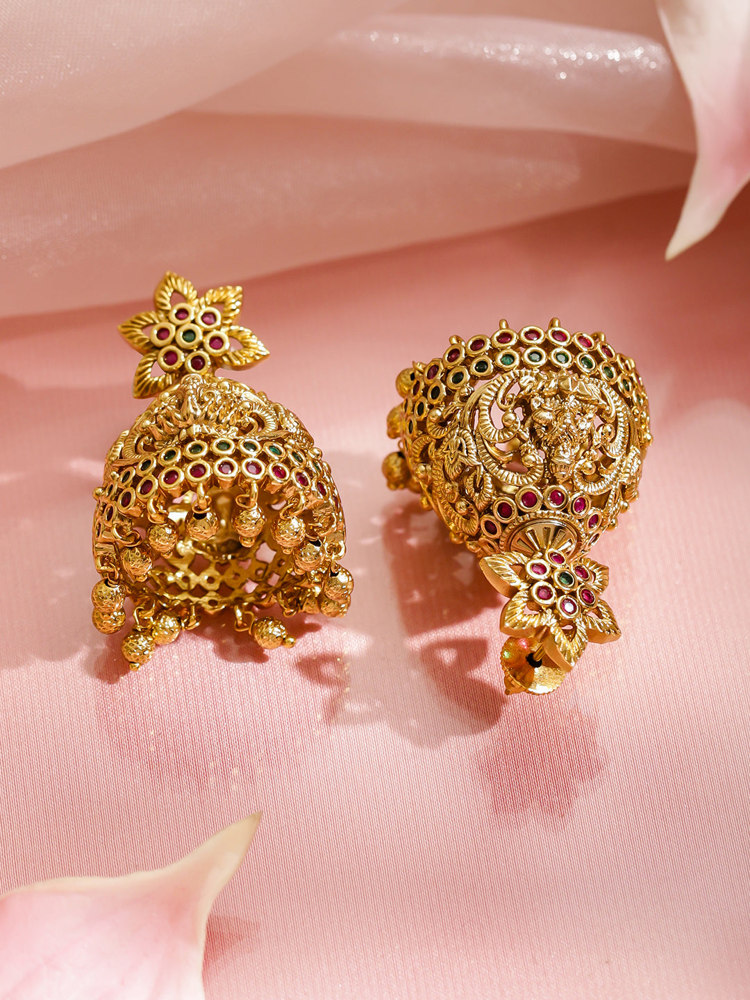 Pink-Green Lakshmi Choker Set フリーサイズ