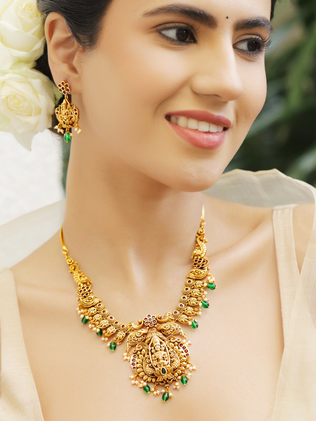 Divine Idols Temple Necklace Set フリーサイズ