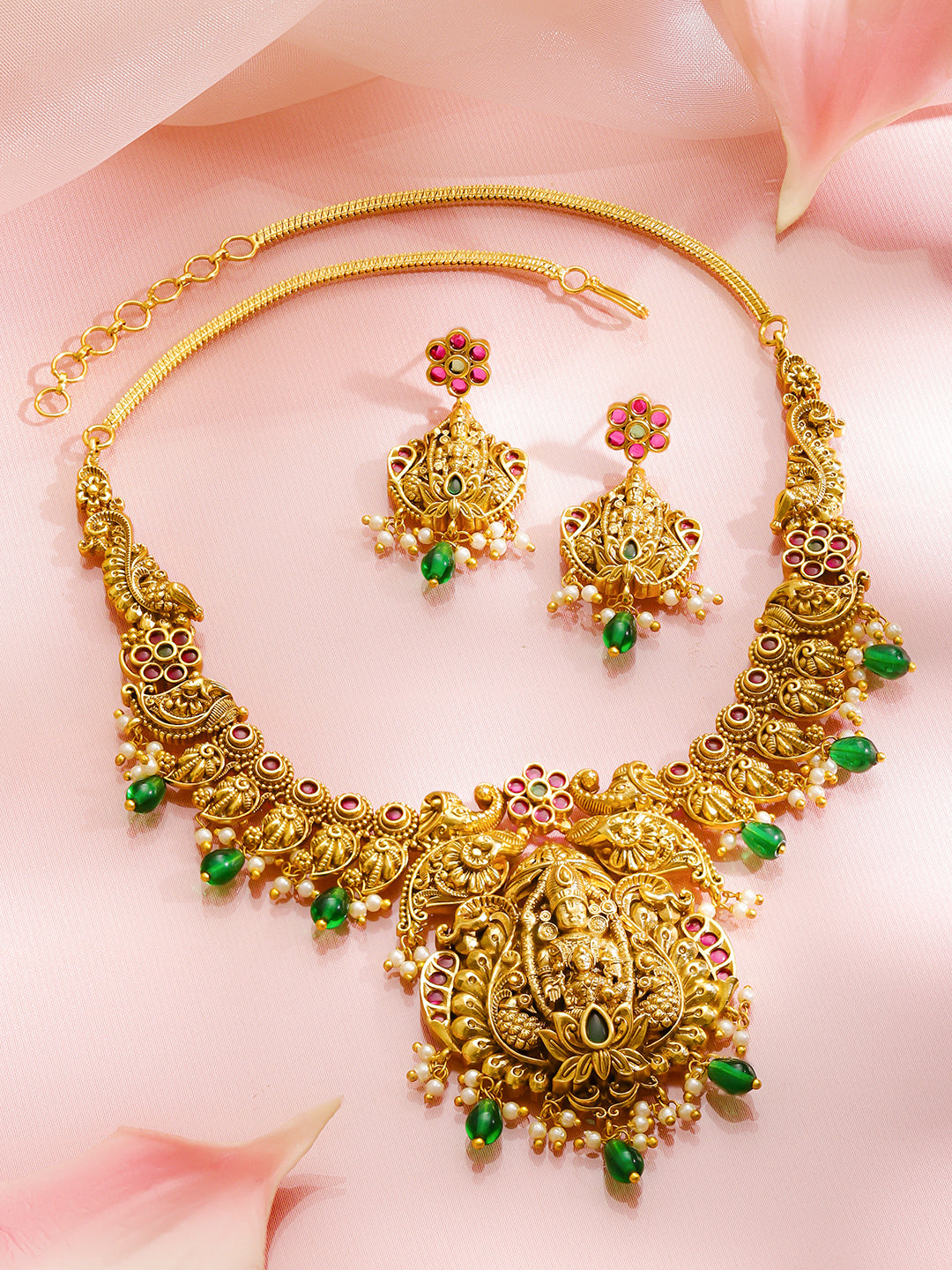 Divine Idols Temple Necklace Set フリーサイズ