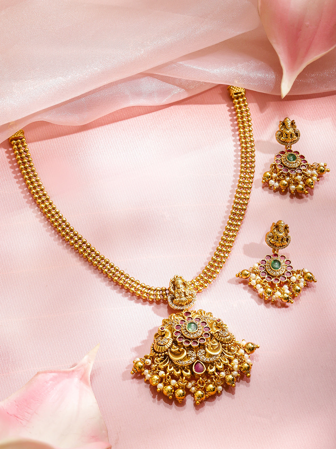 Goddess Lakshmi Radiance Necklace Set フリーサイズ