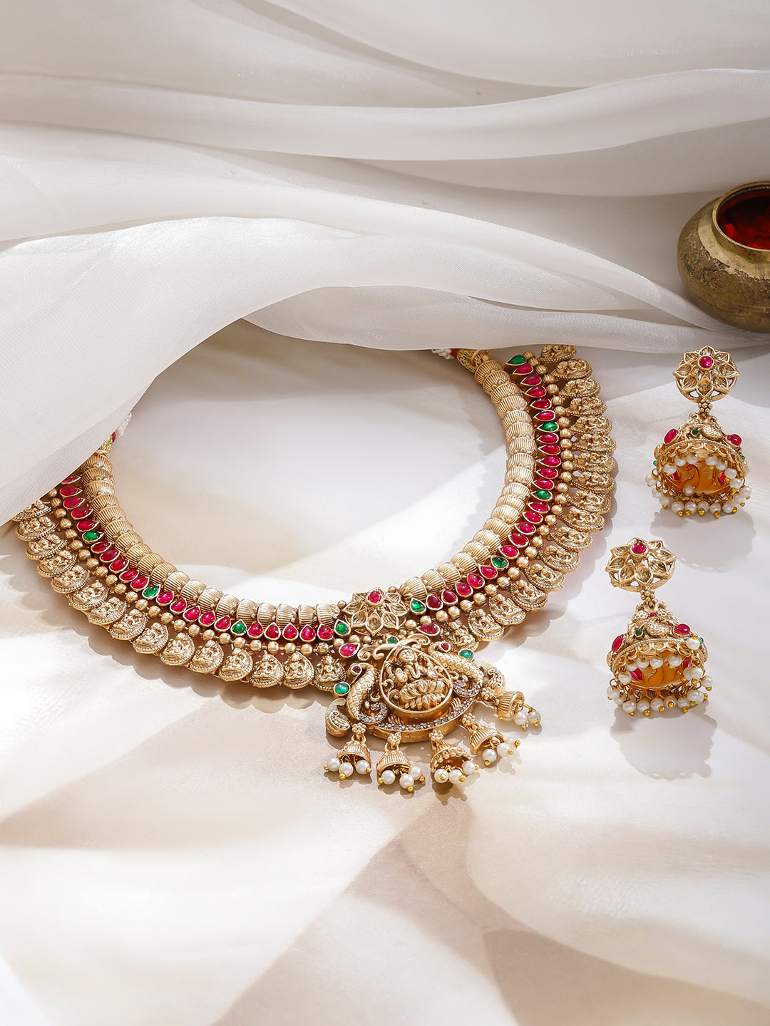 Divine Goddess Heritage Temple Jewellery Set フリーサイズ