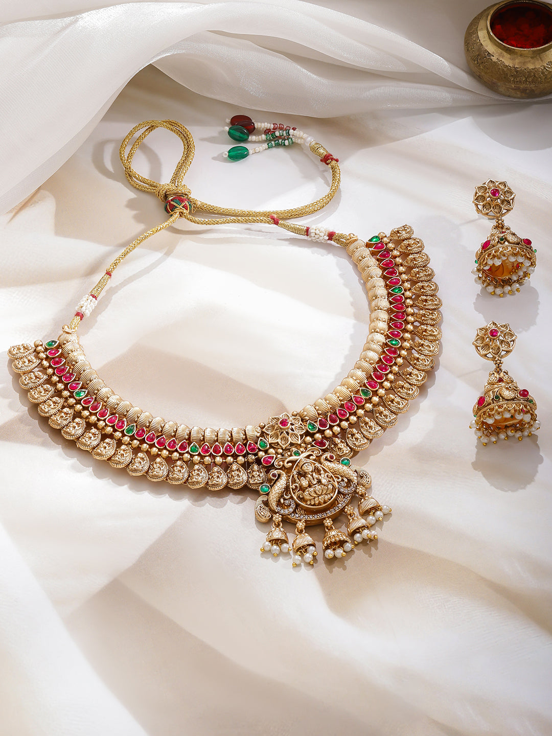 Divine Goddess Heritage Temple Jewellery Set フリーサイズ