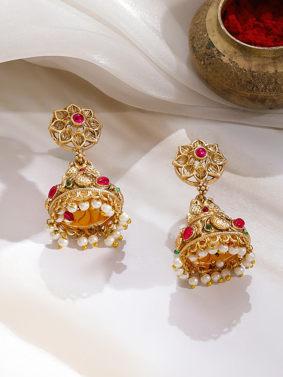 Divine Goddess Heritage Temple Jewellery Set フリーサイズ