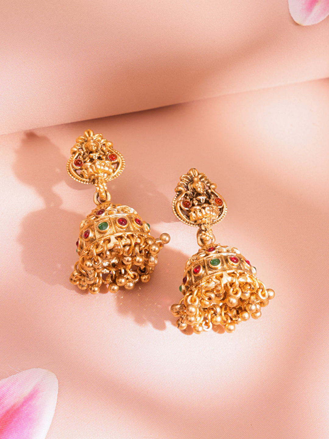 Bride’s Golden Glow Temple Necklace Set Length - 23.5 cm