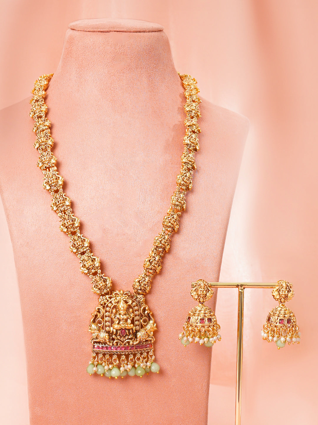 Divine Lakshmi Heritage Long Necklace Set フリーサイズ