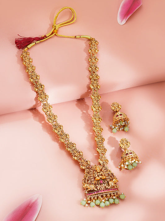 Divine Lakshmi Heritage Long Necklace Set フリーサイズ