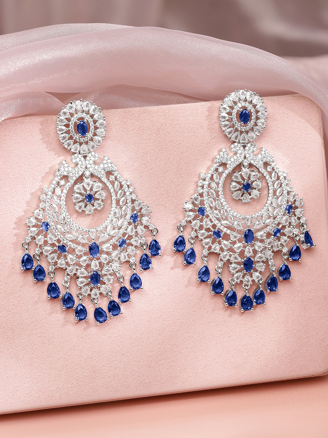 Royal Blue Sapphire Starlight Chandelier Earrings フリーサイズ