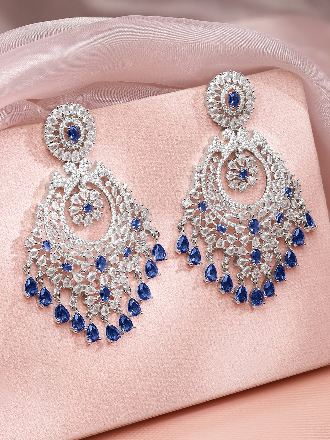 Royal Blue Sapphire Starlight Chandelier Earrings フリーサイズ