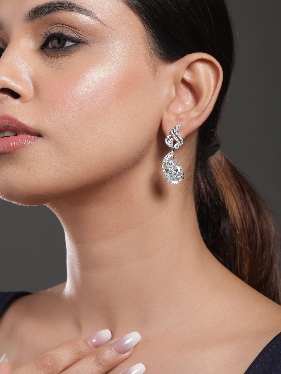 Drops from the Galaxy Earrings Silver