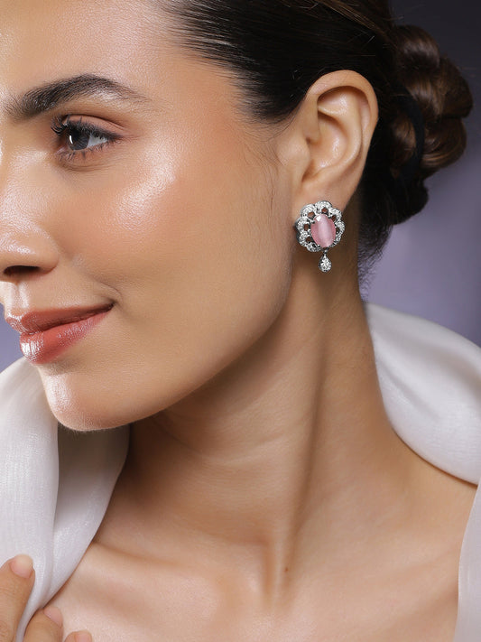 Elegant Shine Pink Drop Earrings フリーサイズ