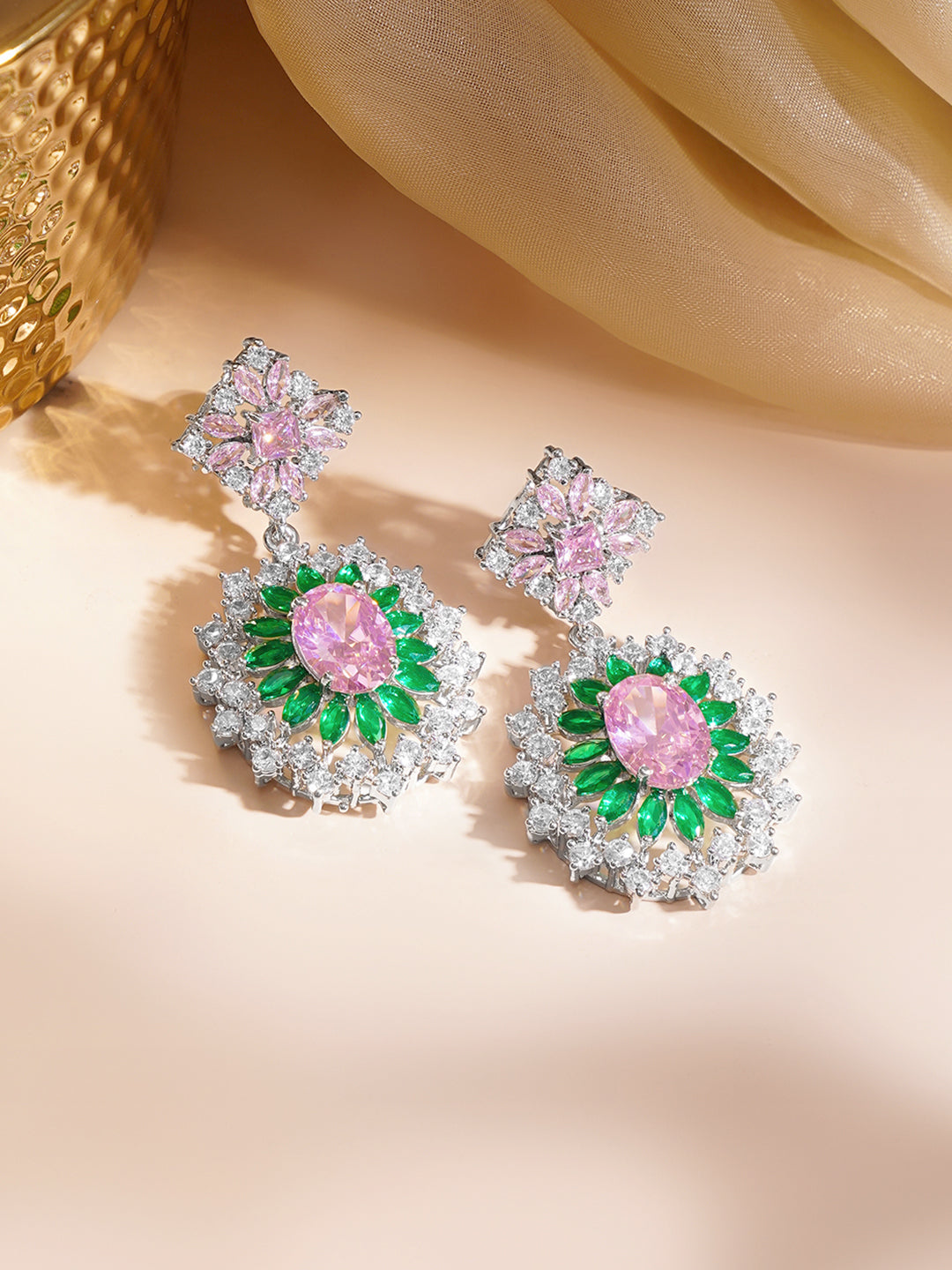 Blossom Spark Statement Earrings Length - 5.5 cm
