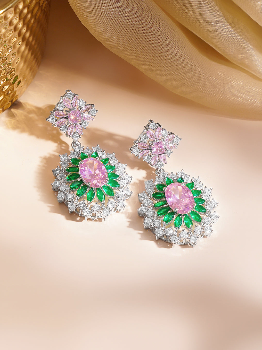Blossom Spark Statement Earrings Length - 5.5 cm