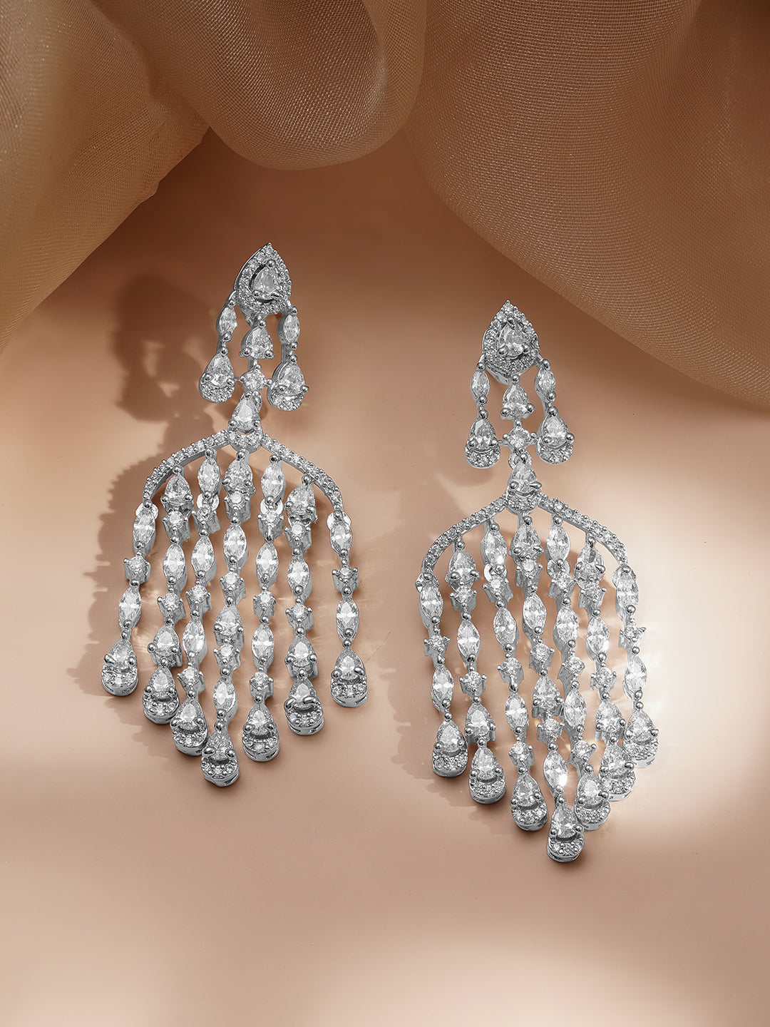 Luxe Wedding American Diamond Chandelier フリーサイズ