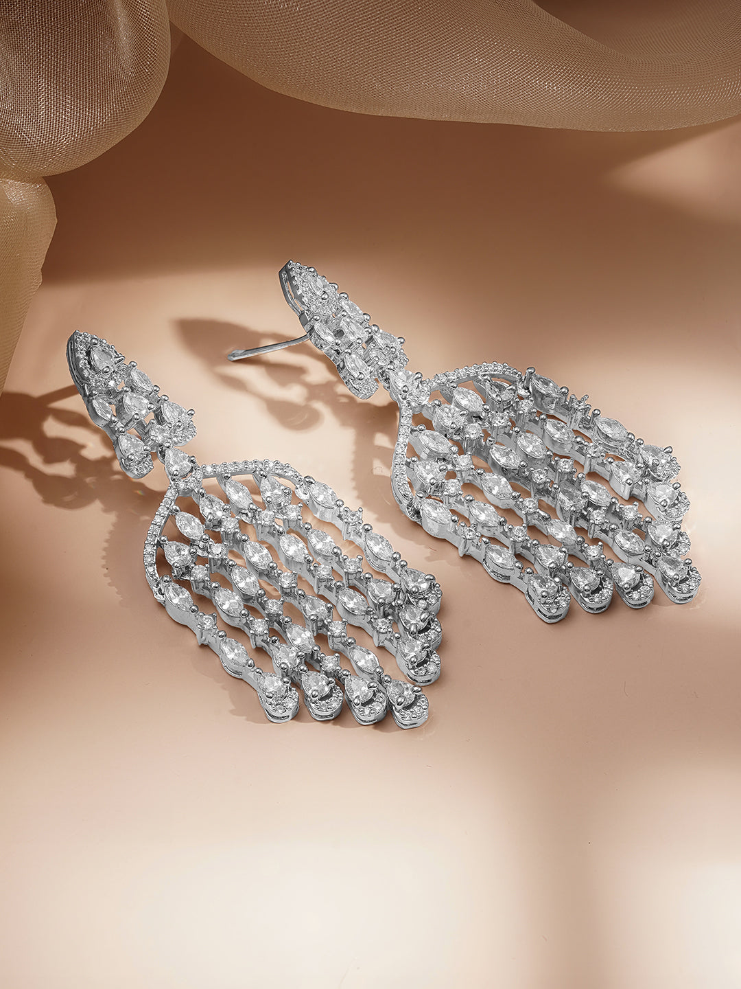 Luxe Wedding American Diamond Chandelier フリーサイズ
