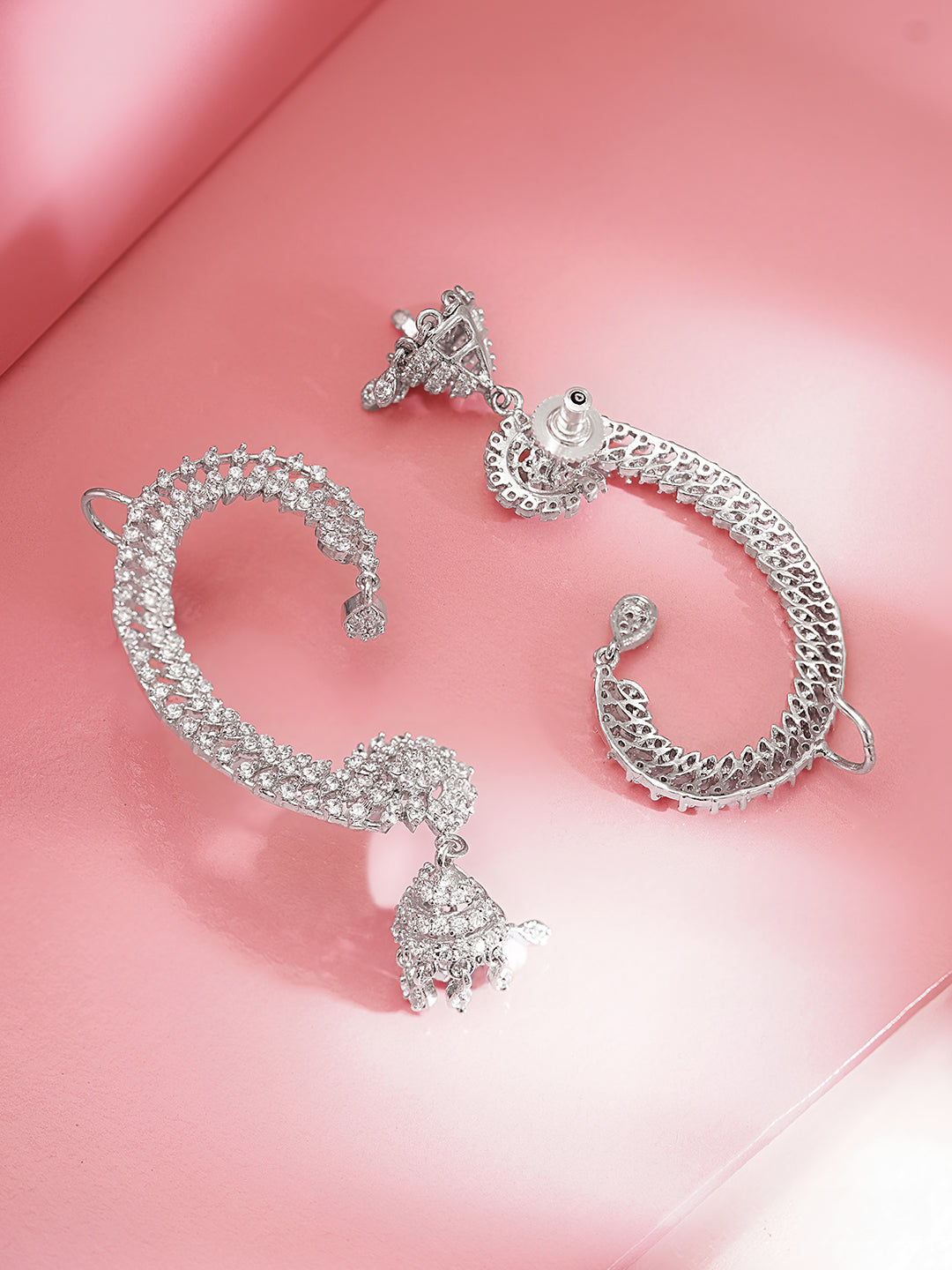Celebration Ready Diamond Ear Cuffs Jhumka フリーサイズ