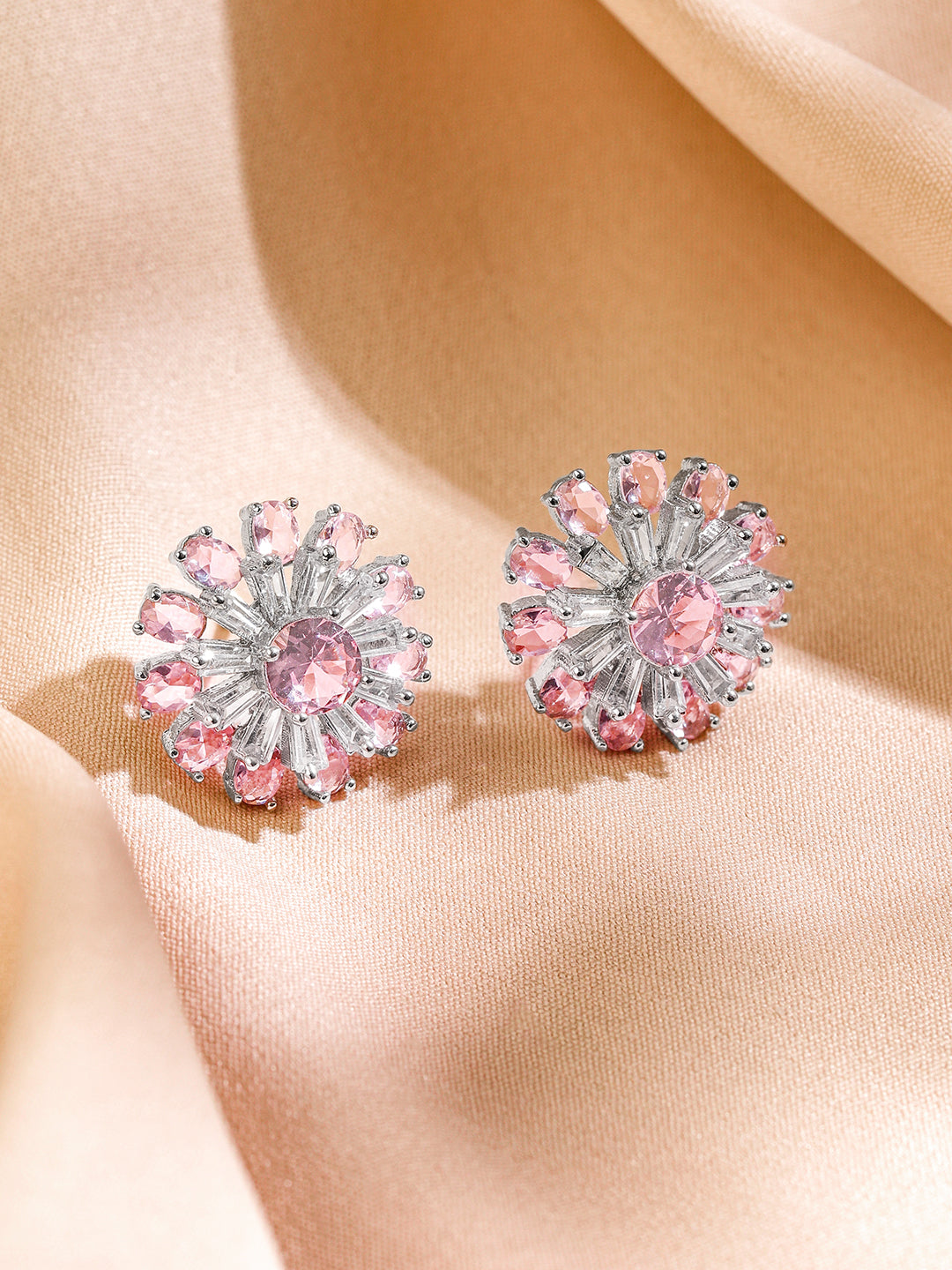 Eternal Blossom American Diamond Zirconia Studs フリーサイズ