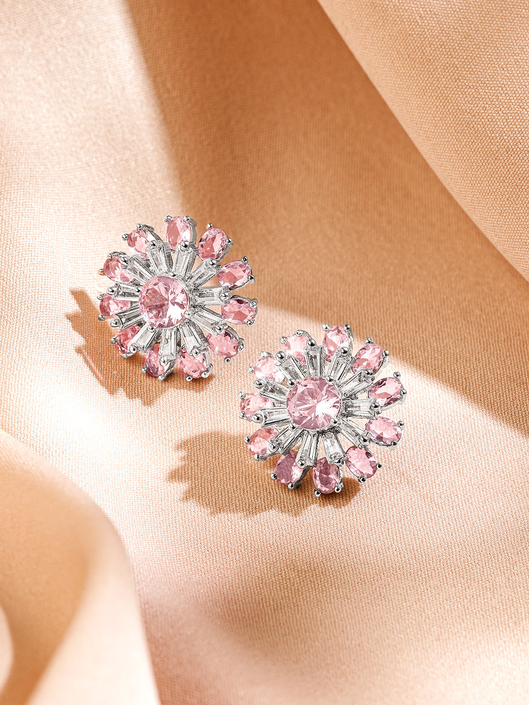 Eternal Blossom American Diamond Zirconia Studs フリーサイズ