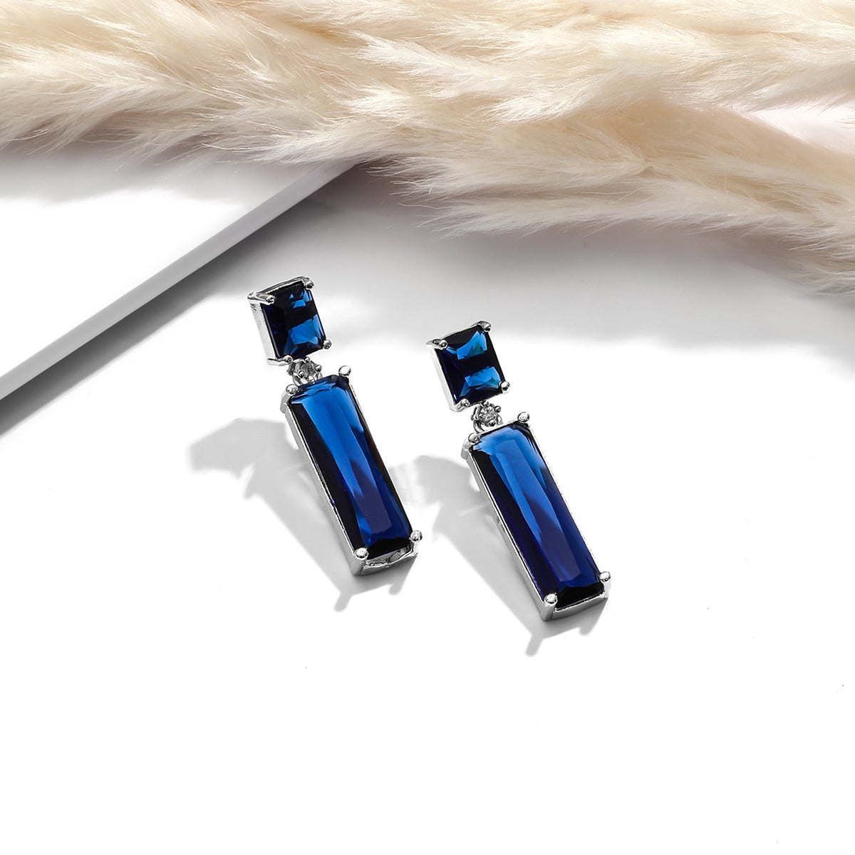【Rubans】 American Diamond Zirconia Sapphire Necklace Set｜アメリカンダイヤモンド ジルコニア サファイア ネックレスセット｜Red